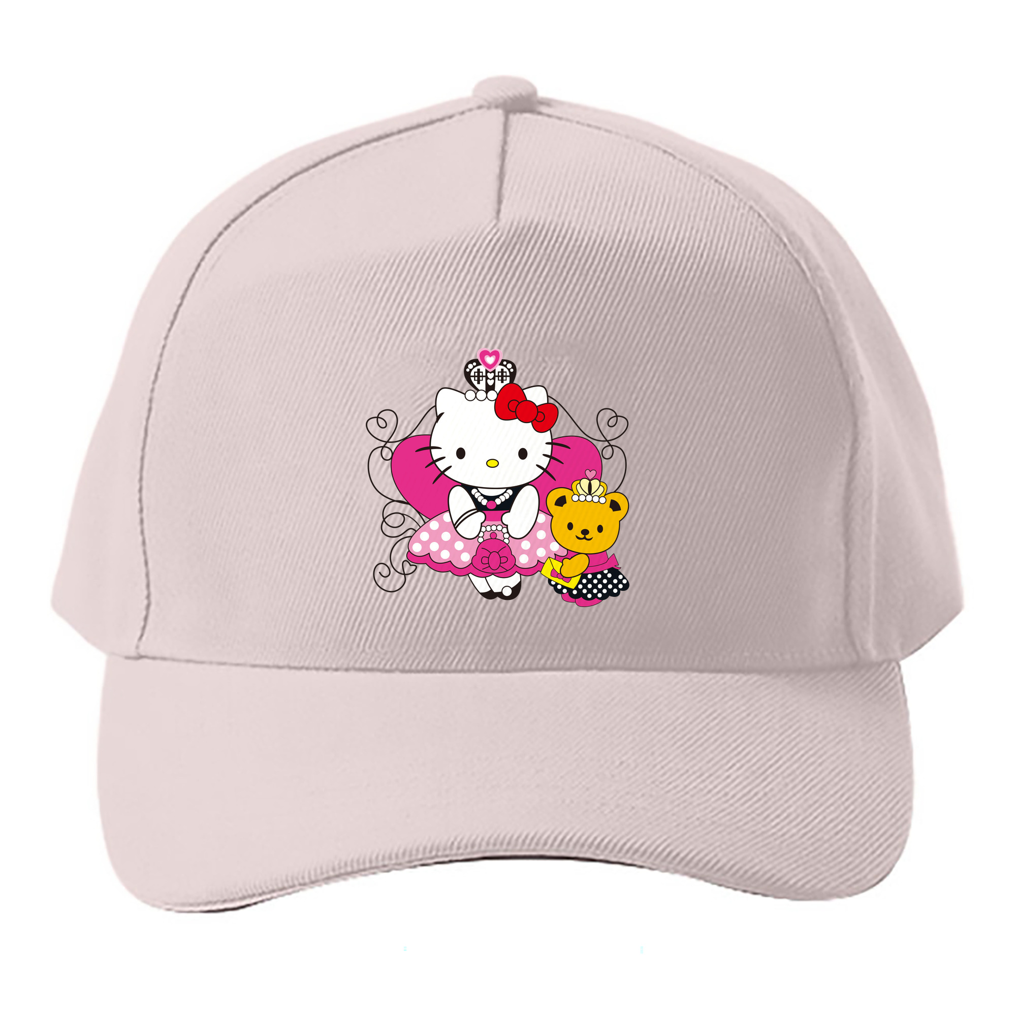 （画像用） Hello Kitty ハローキティ ベースボールキャップ 綿100％ 男女兼用 帽子 スポーツ